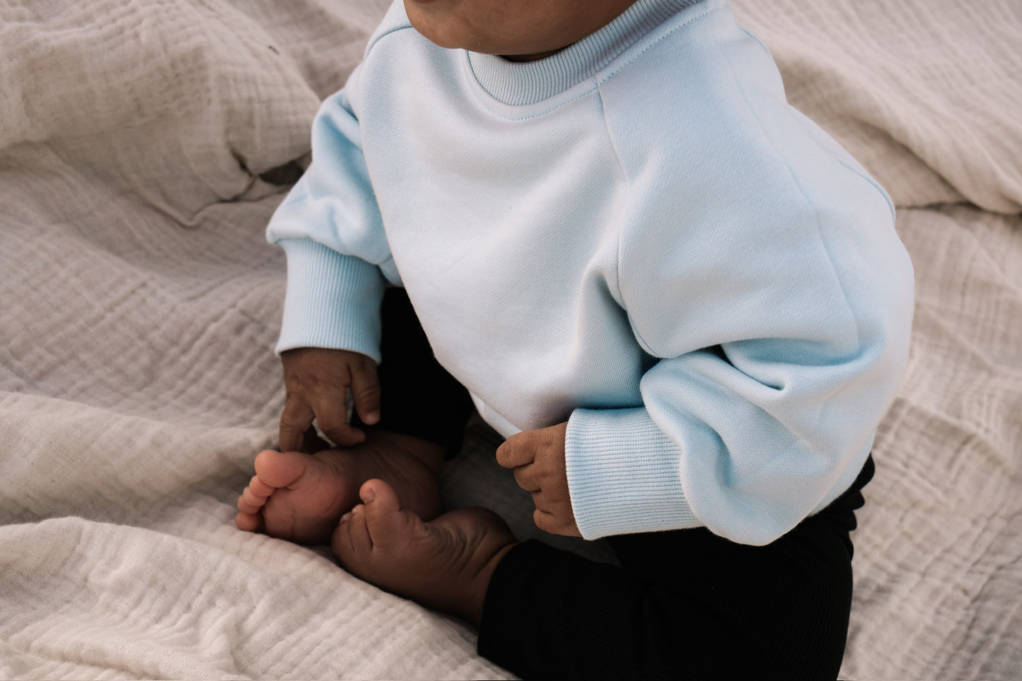 Sky Blue Oversized Sweatshirt