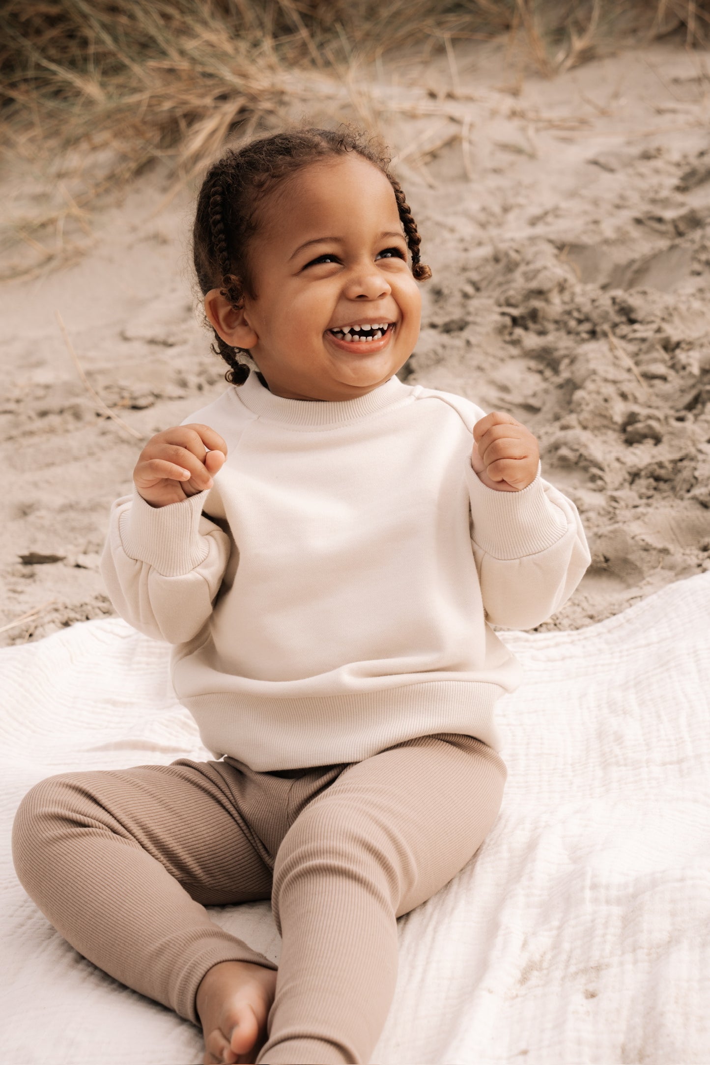 Beige Oversized Sweatshirt
